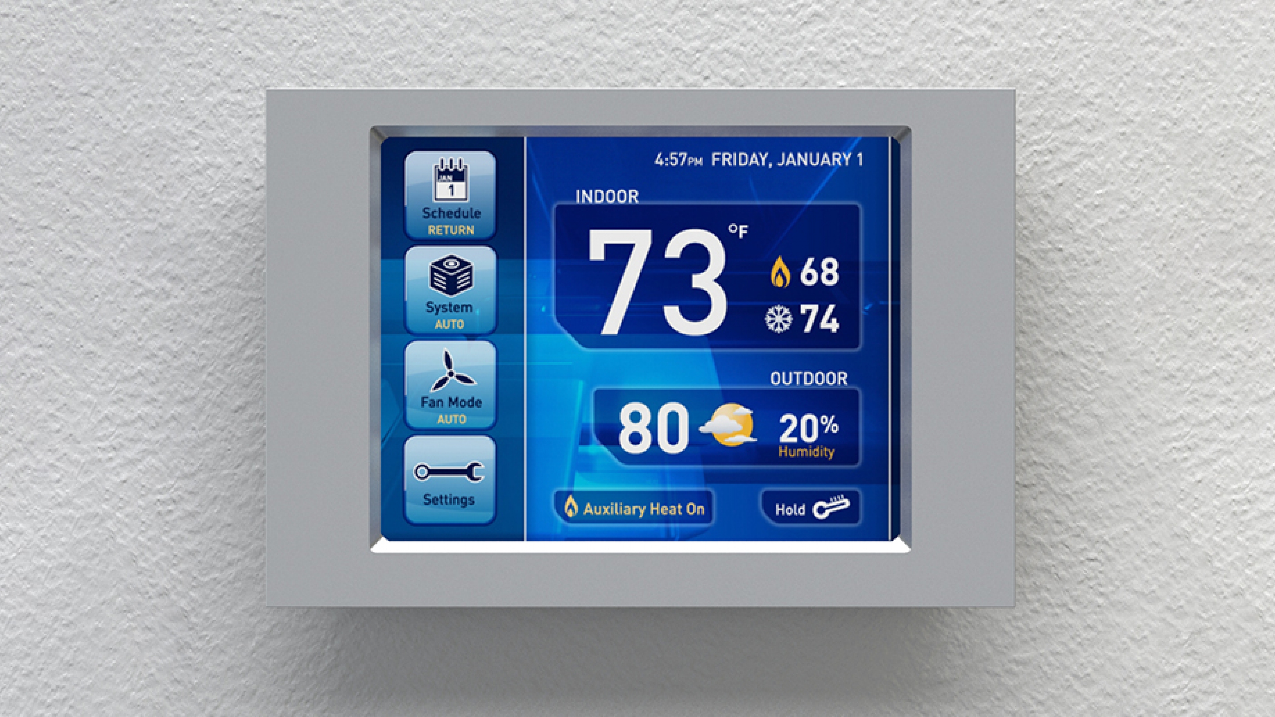 Parker Hannifin Touch Screen Thermostat Concept Screens ROBRADY design